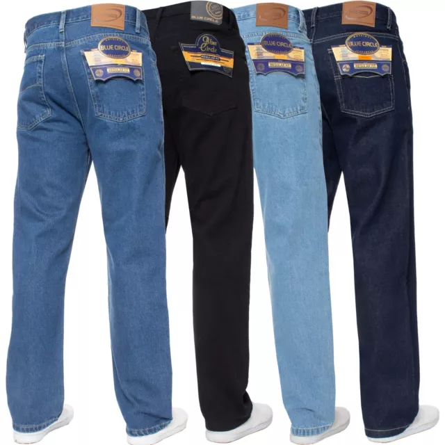 Hommes Jeans Jambe Droite Coupe Standard Lourd Pantalon Toutes UK Taille