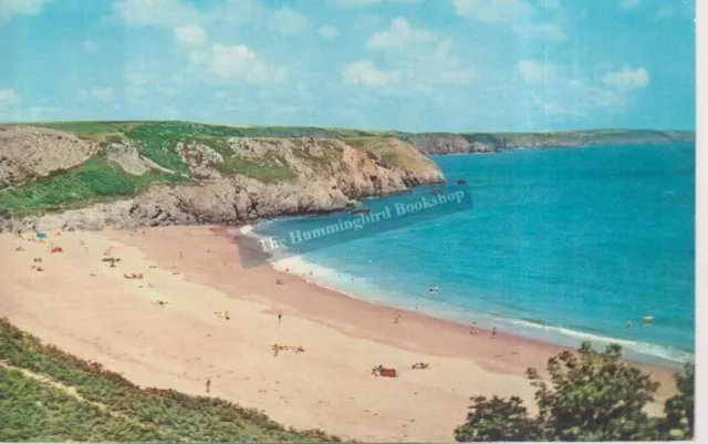 Barafundle Bay Pembrokeshire Wales Postcard with Stamp