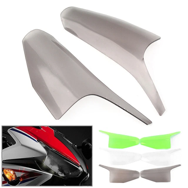 1 paio di targhette antifari fumo, copertura obiettivo per Honda CBR500R 16-18