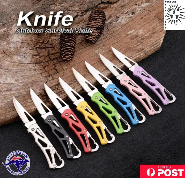 Mini Keychain Pocket Knife Outdoor Camping Self Defense Emergency Survival Knife