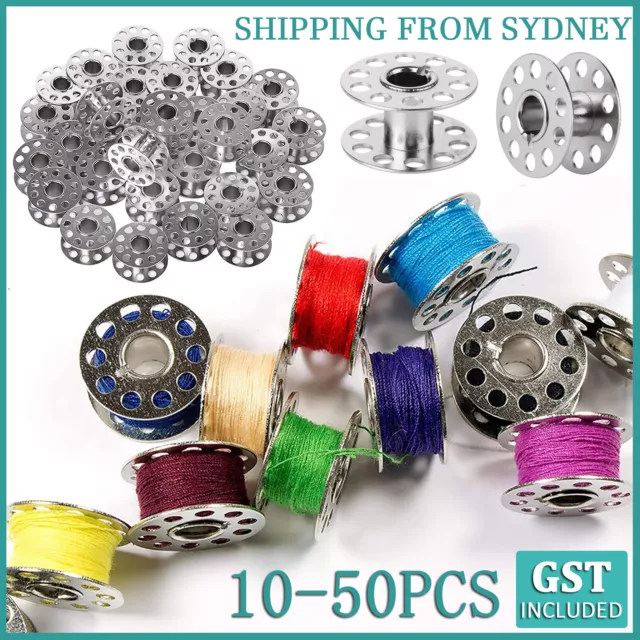 10-50X Metal Bobbins Sewing Machine Spool Bobbin For Brother Janome Singer Craft