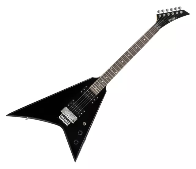 B-WARE Rocktile Blade Heavy E-Gitarre 2 Humbucker Kabel schwarz