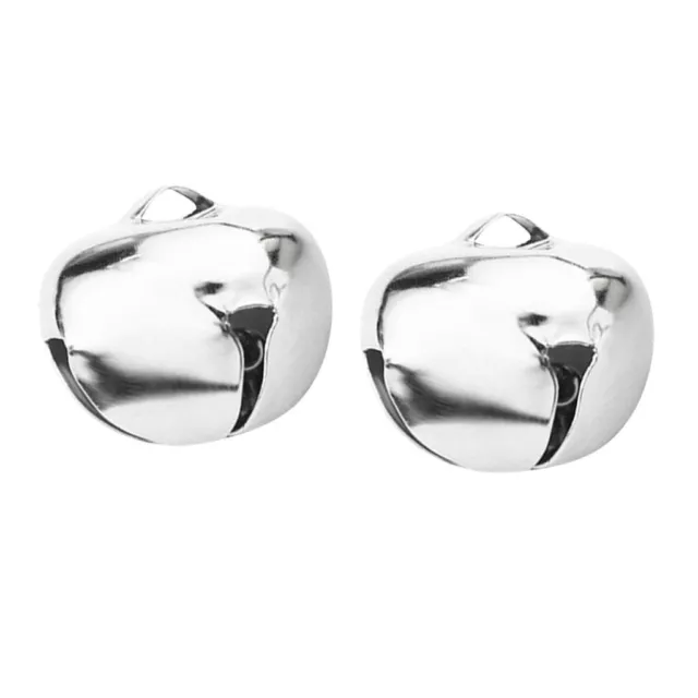 2x Large 1" Stainless Steel Jingle Bells Pet Dog Cat Collar Bells Crafts