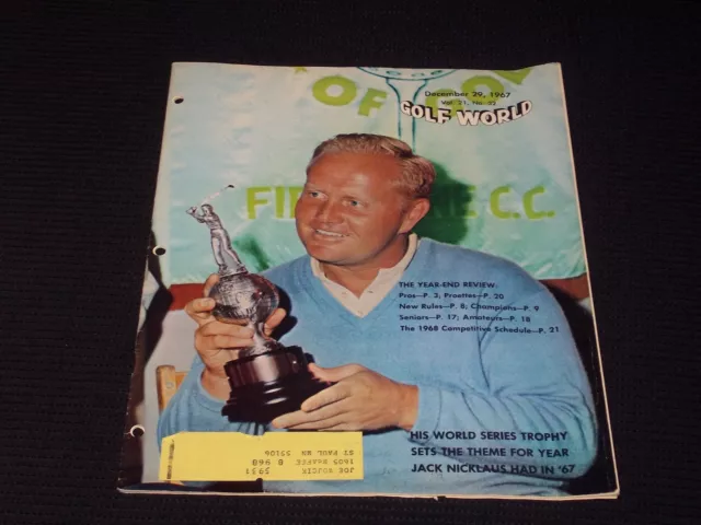 1967 December 29 Golf World Magazine - Jack Nicklaus Front Cover - E 7258