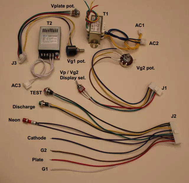 TESTEUR DE TUBE À VIDE, KIT TESTEUR NUMÉRIQUE LCD avec puissance 4-6,3V 3