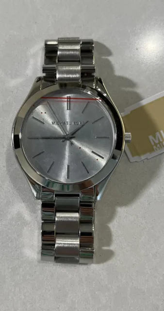 Michael Kors Slim Runway 42 mm Stainless Steel Case Women's Wrist Watch,...