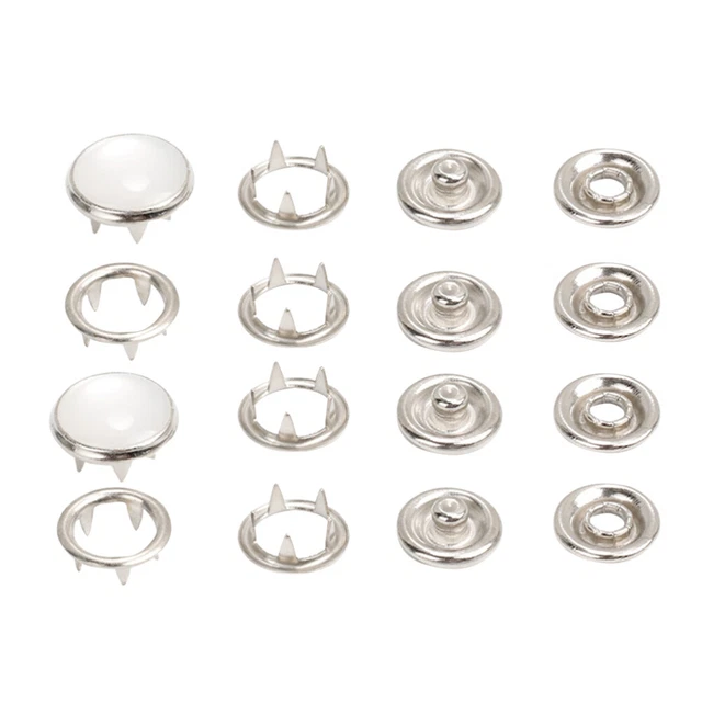100 Pcs Boutons Pression À Griffes Boucles Pressions De Vêtements