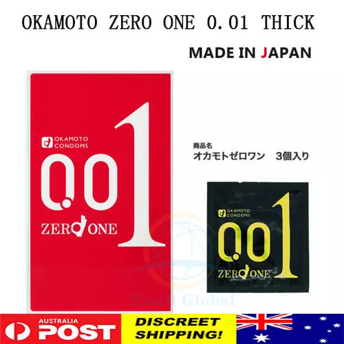 OKAMOTO ZERO ONE 0.01 Thick Condom World Thinnest Condom Made in Japan AU STOCk