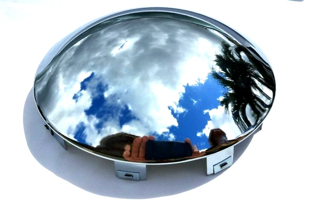 Chrome Front Hub Cap 6 Multi-Notch 3/4" Lip 8-23/32 Fits 4,5 & 6 notch hub Caps