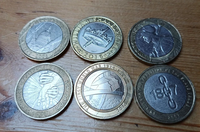 £2 coins x6 Two Commemorative all different joblot  bundle Rare Collectable  L5