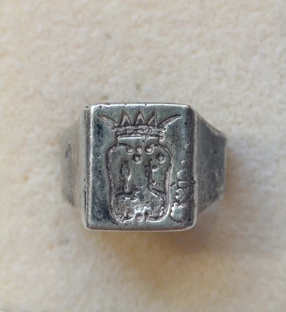 Flongo - Anello da Uomo con San Michele Arcangelo, Anello Grande in Acciaio Inossidabile Amuleto Medaglia Cattolica Gioiello Religioso