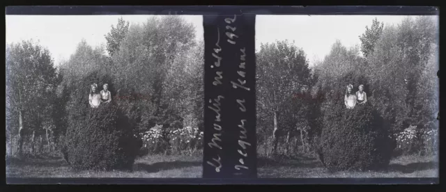 FRANCE Le Moulins 1922 Photo Stereo NEGATIF Plaque de verre VR11y 