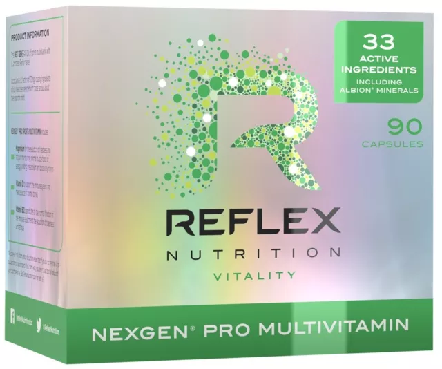 Reflex Nutrition Nexgen Pro SPORTS Multivitamin Mineral- Absorbierung 90 Kapseln