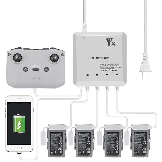 Intelligent Battery Charging Hub Multiple Battery Charger Compatible Adult Drone
