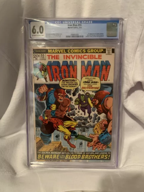 Iron Man #55 1973 CGC 6.0 1st Thanos, Drax, Starfox (Eros), Blood Bros MCU Key!