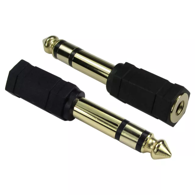 3.5mm Jack to 6.35mm Stereo Headphone adapter Connector Converter 6.3mm 1/4 Inch