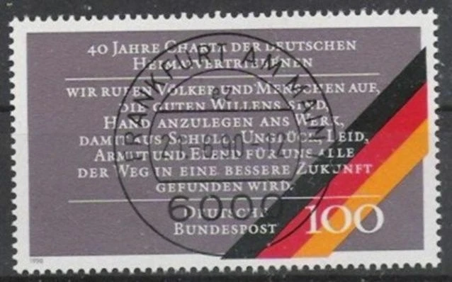 BUND Nr.1470 Heimatvertriebene 1990 Vollstempel ffm