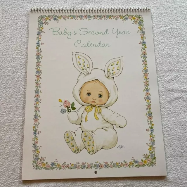 Lil Luv Bunting Babys 2nd Year Sticker Calendar Record Memory Keeper Gift Unisex