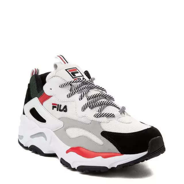 FILA RAY TRACER Athl tique Basket Blanc Noir Rouge Neuf Hommes EUR