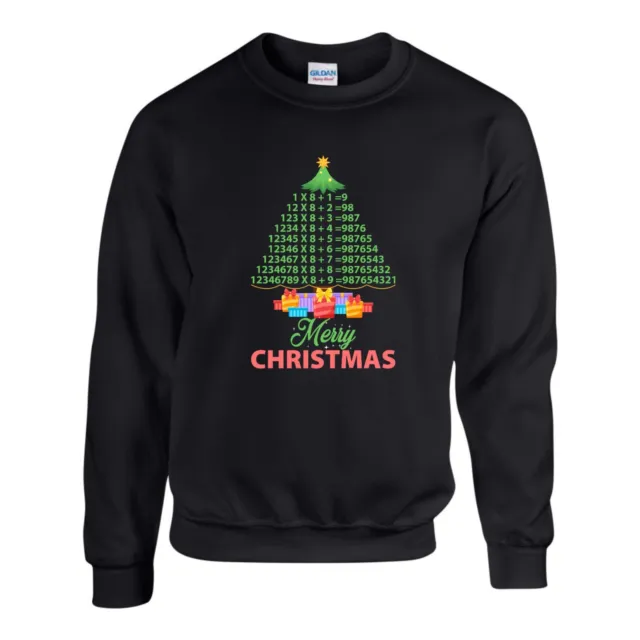 Merry Christmas Tree Jumper, Funny Novelty Maths Xmas Gift Sweatshirt Unisex Top