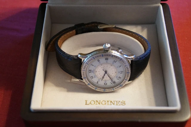 Longines Lindbergh Hour Angle Stahl 38mm Automatik Uhr Top