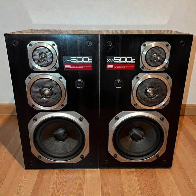 SANSUI XV-500C VINTAGE 3-Way Speaker Pair 1985 Japan Audio System 