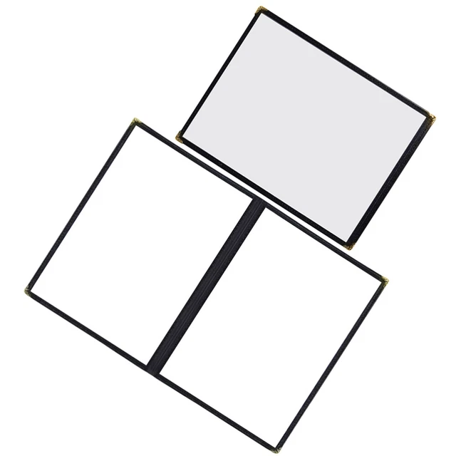 2 Pcs Transparent Awards Covers Cafe Book Recipe Folder Protector