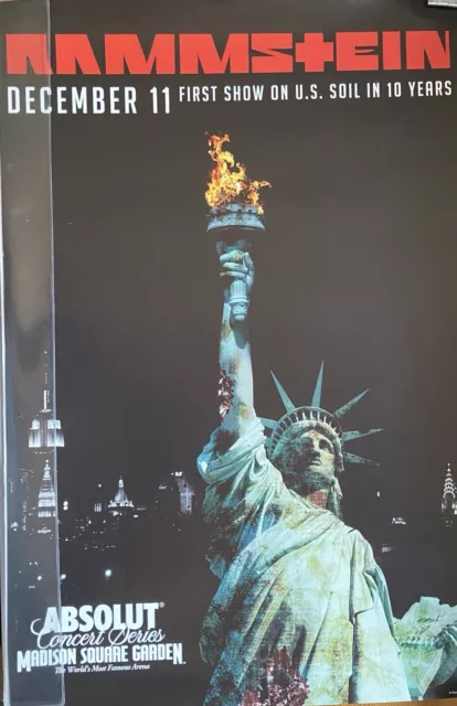 Rammstein NY Konzert Tour Plakat Poster USA 2011 Madison Square Garden Absolut