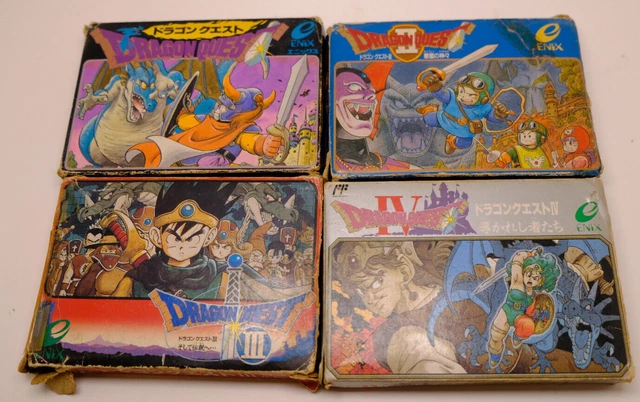 Cartes Postales Officielles Dragon Quest 1-2-3 – Famicom, ENIX, Japon, Rares, Très Bon état