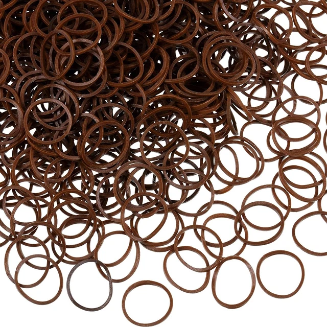 1000 Mini Rubber Bands Soft Elastic Bands for Kid Hair Braids Hair (Dark Brown)