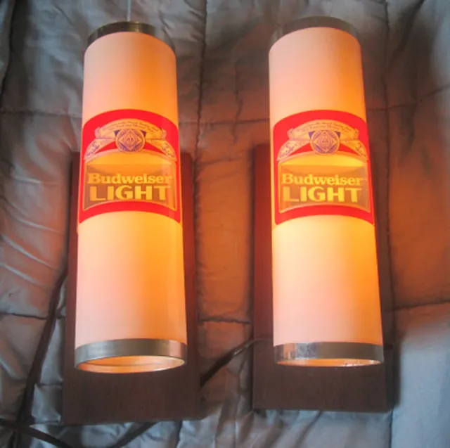Pair of Nice Bud Light Litted Wall Signs