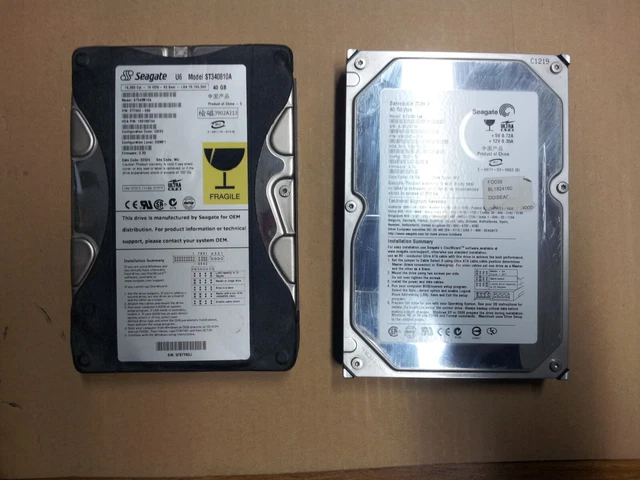 Lot De 2 Disques Durs Internes 80 Go – Seagate Barracuda – 3,5 Pouces – IDE – 7200 RPM – Occasion