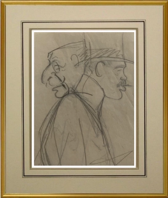 GEORGES GOURSAT DIT SEM (1863-1934) DESSIN ORIGINAL SCENE ANIMEE 1900 ...