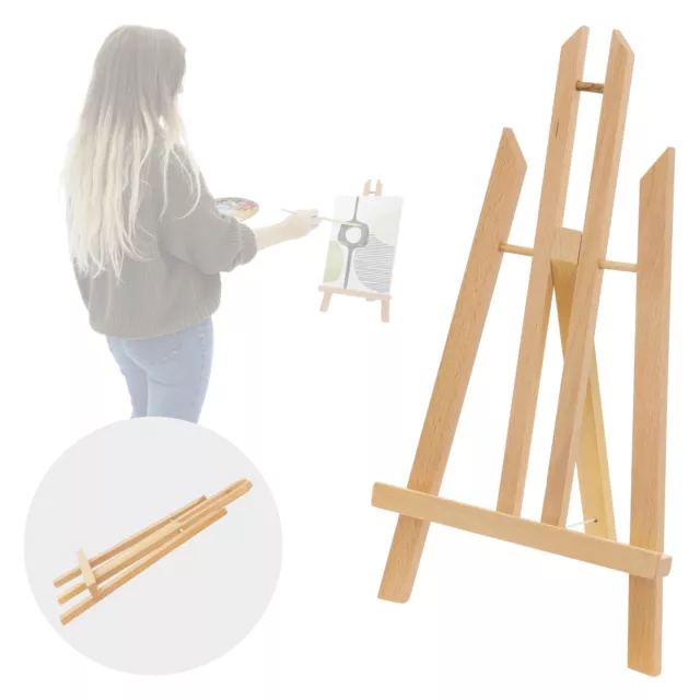 Caballete plegable 40.5 cm para estudio trípode de madera soporte para lienzo