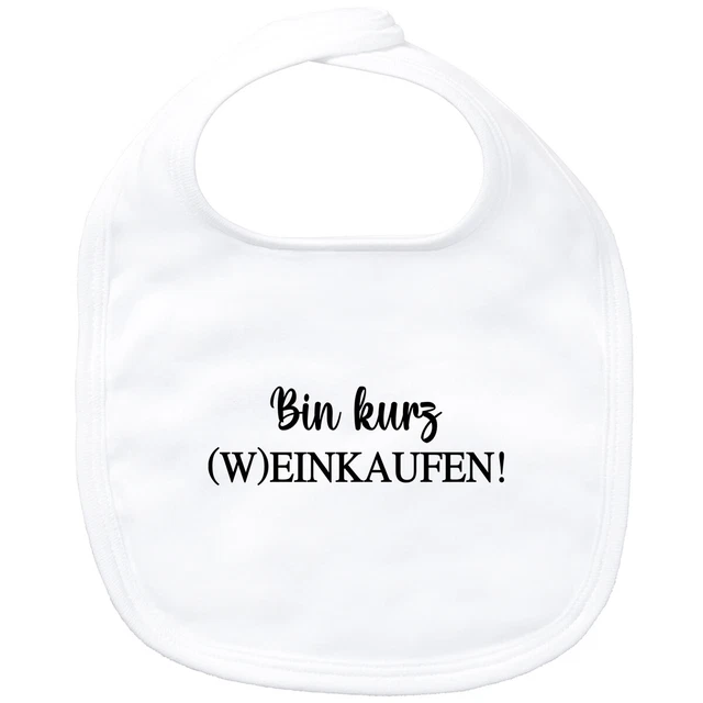 Bavaglino bambino biscotto corto (W) shopping scritta idea regalo souvenir compleanno