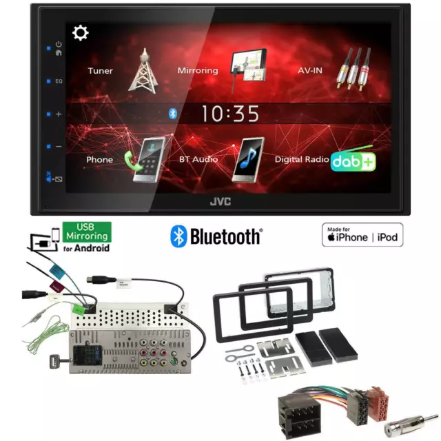 JVC 2-DIN Digital Autoradio DAB+ Bluetooth für Alfa Romeo 159 mit OEM Navi