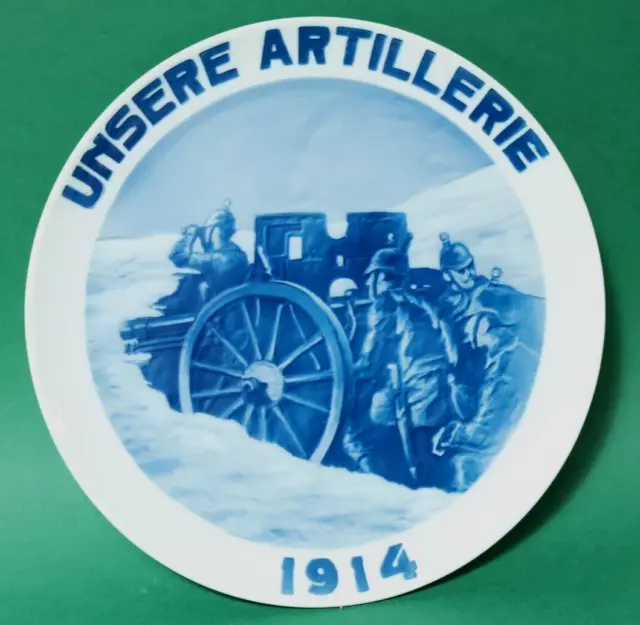 Antiguo Rosenthal Plato de Reservista Nuestra Artillería 1914 1.WK Cañón Wk