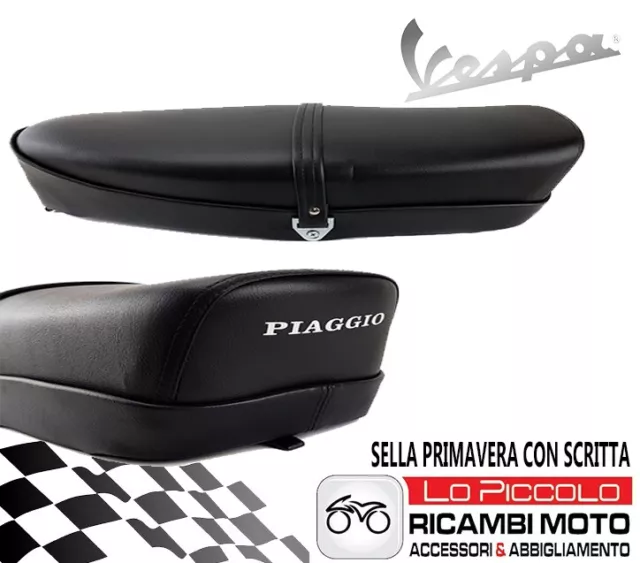 012 Sedile Sella Lunga Con Scritta Piaggio Per Vespa Et3 125 Con Levetta