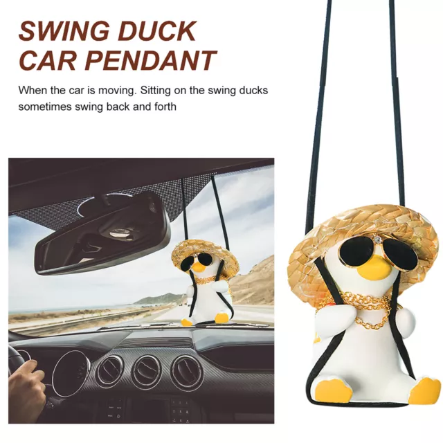 HANGING ORNAMENT - Swinging Duck Car Rear View Mirror Charms Decor (Yellow)  UK £8.32 - PicClick UK