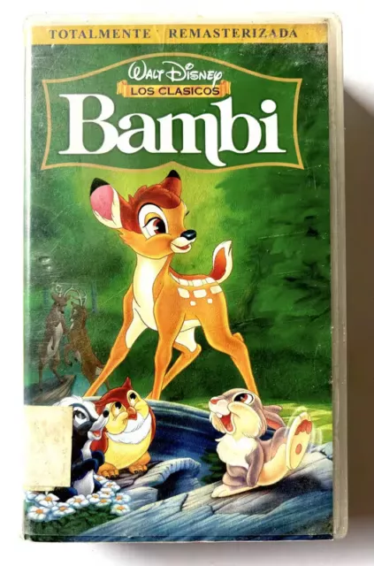 Bambi Walt Disney Película Completa Abierta Perfecto Estado Vhs