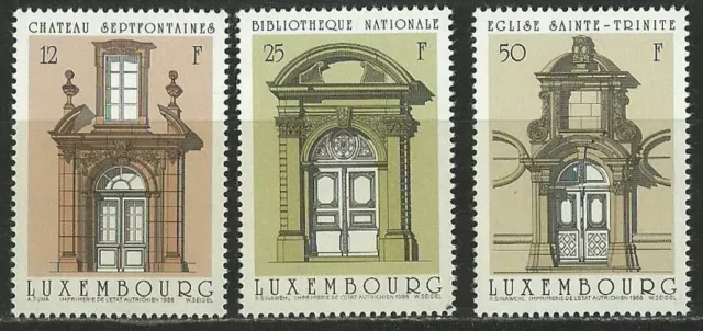 Luxembourg 1988 '' Architecture - Classic Portals '' Set Mnh (023)