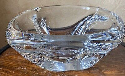 V44 Grand Vide Poche Coupe Cristal signé DAUM France Vintage Deco 