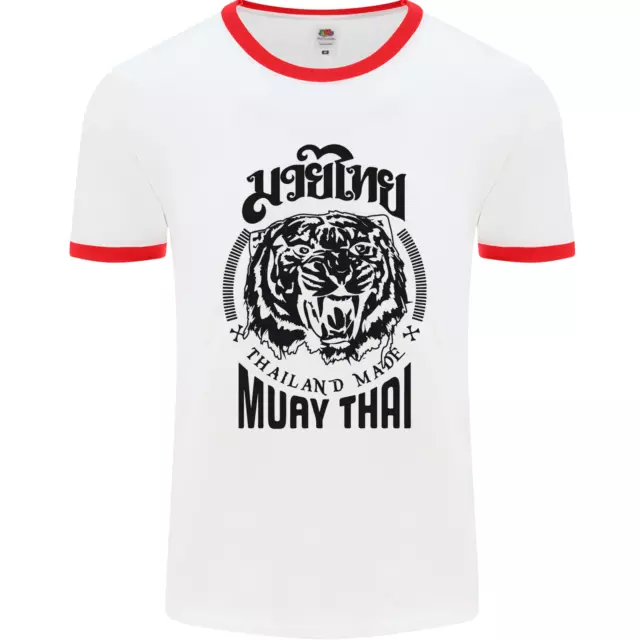 Maglietta Muay Thai Fighter Warrior MMA Arti Marziali da uomo bianco 4