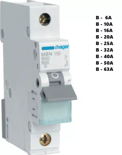 Hager FI LS Schalter Sicherungsautomat Leitungsschutzschalter 1/2/3/4 polig