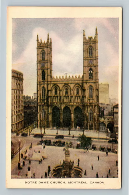 Montreal QC, Notre Dame Church, Quebec Canada Vintage Postcard