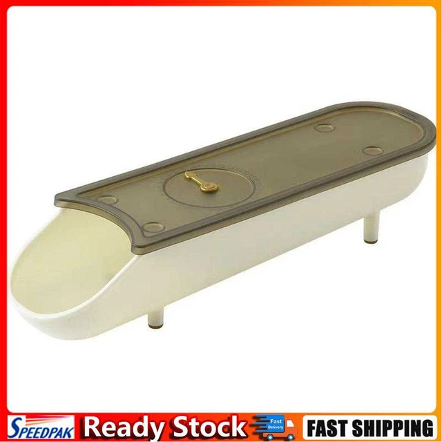 Egg Holder Automatic Rolling Egg Storage Box Home Kitchen Gadgets (White)