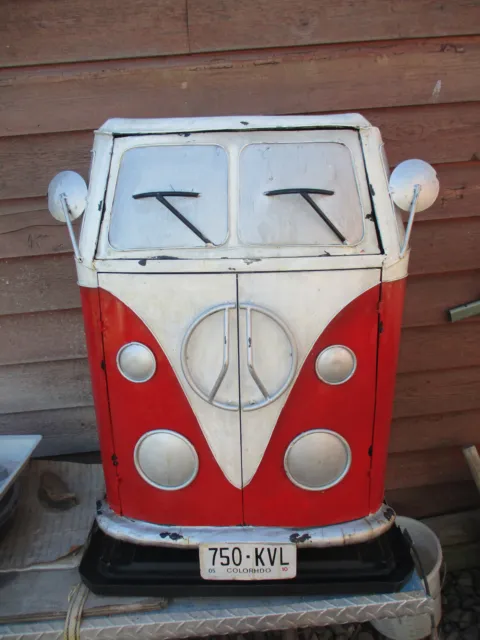 Vintage Volkswagen Vw Bus Motif Metal Cabinet~