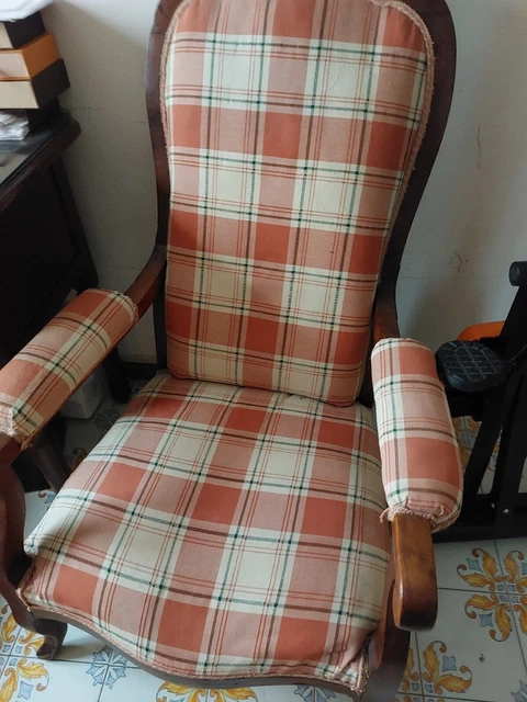 poltrona tessuto vintage