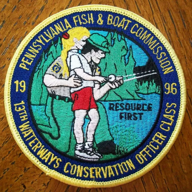 Pa Fish & Boat Commission 1996 4" 13Th Waterways Conser. Officer Class Patch