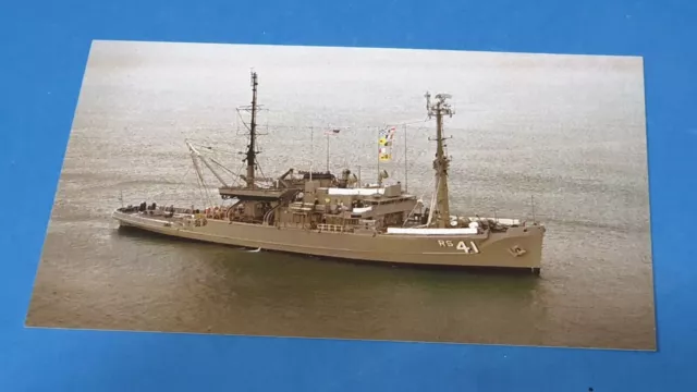 6x4 Foto, 1983 Starboard Schleife Blick Of The Salvage Schiff Uss Opportune HH4